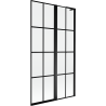 Mexen Mist L 2-szárnyú jobb oldali kádparaván 100 x 150 cm, fekete rács, fekete - 8A9L-100-011-70-77-P