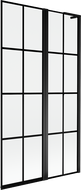Mexen Mist L paravan cadă cu 2 uși dreapta 100 x 150 cm, grilaj negru, negru - 8A9L-100-011-70-77-P
