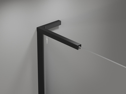 Mexen Mist L fürdőkád paraván 2-szárnyú jobbos 110 x 150 cm, fekete rács, fekete - 8A9L-110-011-70-77-P