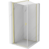 Cabină de duș Mexen Mist-B batantă 85 x 85 cm, transparentă, auriu periat - 8A2T-085-085-55-00