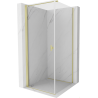 Mexen Mist-B cabină de duș batantă 90 x 90 cm, transparentă, auriu periat - 8A2T-090-090-55-00