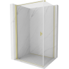 Mexen Mist-B cabină de duș pivotantă 100 x 110 cm, transparent, auriu periat - 8A2T-100-110-55-00