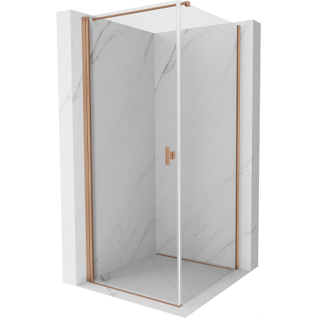 Mexen Mist-B cabină de duș batantă 85 x 85 cm, transparent, cupru periat - 8A2T-085-085-65-00
