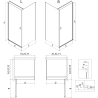 Mexen Mist-B cabină de duș cu ușă batantă 85 x 95 cm, transparent, cupru periat - 8A2T-085-095-65-00