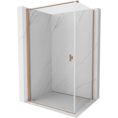 Mexen Mist-B cabină de duș cu ușă batantă 85 x 95 cm, transparent, cupru periat - 8A2T-085-095-65-00