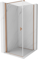 Mexen Mist-B cabină de duș cu deschidere laterală 95 x 95 cm, transparent, cupru periat - 8A2T-095-095-65-00