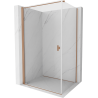 Cabină de duș rabatabilă Mexen Mist-B 90 x 100 cm, transparent, cupru periat - 8A2T-090-100-65-00