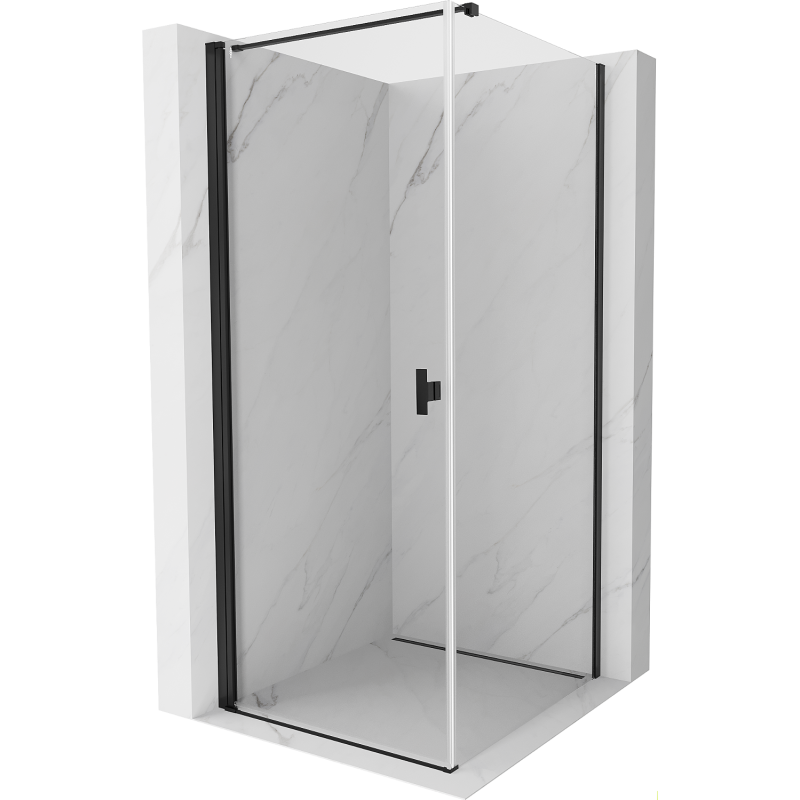 Mexen Mist-B cabină de duș cu uși batante 85 x 85 cm, transparent, negru - 8A2T-085-085-70-00