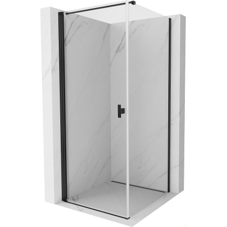Mexen Mist-B cabină de duș cu uși batante 85 x 85 cm, transparent, negru - 8A2T-085-085-70-00