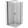 Mexen Mist-B nyíló zuhanykabin 95 x 95 cm, átlátszó, fekete - 8A2T-095-095-70-00