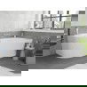 Mexen Silo cadă de baie freestanding colț dreapta cu striații 170 x 80 cm, albă, preaplin nichel periat - 52891708000P-97