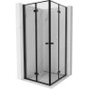 Cabină de duș pliabilă Mexen Mist-F Duo 70 x 70 cm, cadru negru, negru - 8A6-070L-070P-70-70