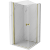 Mexen Mist-B Duo cabină de duș pivotantă 85 x 85 cm, transparentă, aurie - 8A2-085-085-50-00
