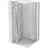 Mexen Mist L cabină de duș semicirculară rabatabilă 80 x 80 cm, transparent, crom - 8A32L-080-080-01-00