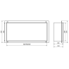 Mexen X-Wall-NR raft încastrat fără guler de mascare 30 x 20 cm, inox - 1911302010