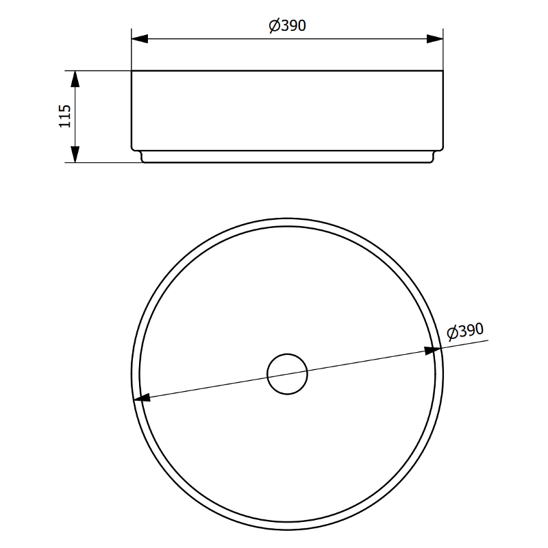Mexen Felicia pultra szerelhető mosdó 39 x 39 cm, szürke kő - 21363962