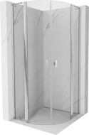 Mexen Mist L félköríves nyíló zuhanykabin 100 x 100 cm, átlátszó, króm - 8A32L-100-100-01-00