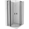 Mexen Mist L cabină de duș semicirculară cu balamale 90 x 90 cm, transparent, negru - 8A32L-090-090-70-00