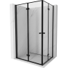 Cabină de duș pliabilă Mexen Mist-F Duo 85 x 80 cm, cadru negru, negru - 8A6-085L-080P-70-70
