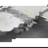 Mexen Silo cadă freestanding colțar stânga riflat 150 x 75 cm, alb/gri, preaplin auriu - 52891507562L-50