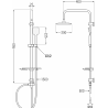 Mexen T62 coloană de duș, gri armat periat - 798626293-66