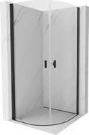 Mexen Mist félköríves zuhanykabin 90 x 90 cm, átlátszó, fekete - 8A31-090-090-70-00