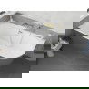Mexen Silo cadă freestanding colțar stânga canelată 170 x 80 cm, alb/gri, preaplin auriu periat - 52891708062L-55