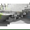 Mexen Silo szabadon álló sarokkád bal oldali bordázott 170 x 80 cm, fehér/szürke, arany szálcsiszolt túlfolyó - 52891708062L-55