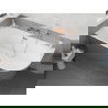 Mexen Silo szabadon álló sarokkád bal oldali bordázott 170 x 80 cm, fehér/szürke, túlfolyó rózsaszín arany - 52891708062L-60