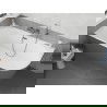 Cadă de sine stătătoare colțar stânga cu riflaje Mexen Silo 170 x 80 cm, alb/gri, preaplin gun gray periat - 52891708062L-66