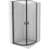 Mexen Mist cabină de duș semirotundă cu deschidere 90 x 90 cm, cadru negru - 8A31-090-090-70-70