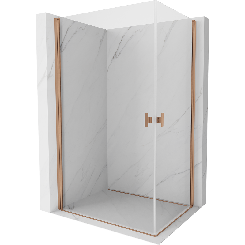 Mexen Mist-B Duo cabină de duș 100 x 100 cm, transparent, cupru periat - 8A2-100-100-65-00