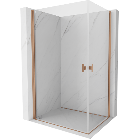 Mexen Mist-B Duo cabină de duș 100 x 100 cm, transparent, cupru periat - 8A2-100-100-65-00