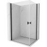Cabină de duș articulată Mexen Mist-B Duo 80 x 70 cm, transparentă, neagră - 8A2-080-070-70-00