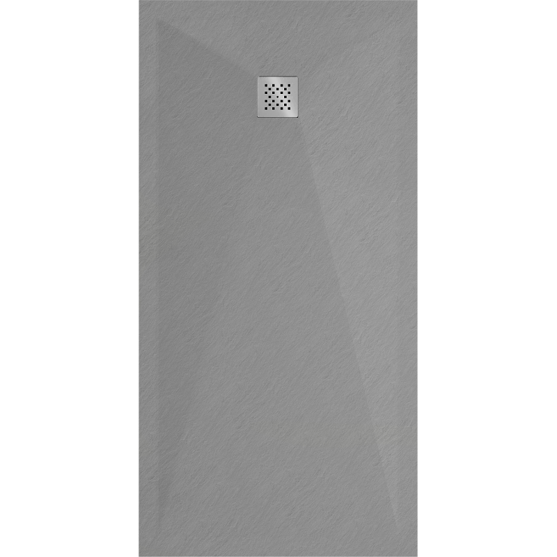Mexen Stone+ kompozit zuhanytálca téglalap alakú, 160 x 70 cm, szürke-beton - 44617016
