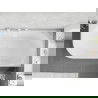 Mexen Silo cadă de baie freestanding de colț dreapta striată 170 x 80 cm, alb/gri, preaplin alb - 52891708062P-20
