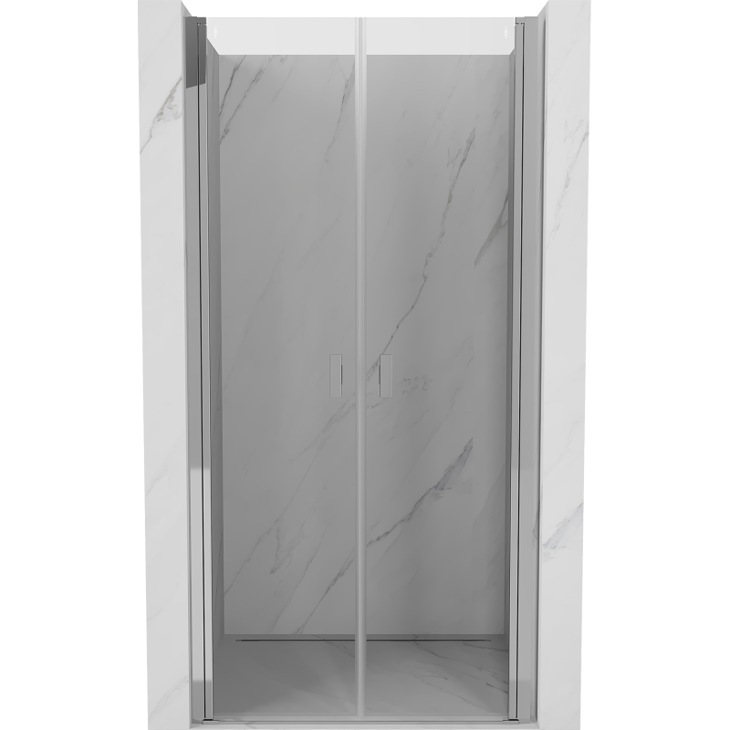 Mexen Mist uși de duș batante 80 cm, transparent, crom - 8A7-080-000-01-00