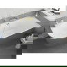 Mexen Silo szabadon álló, sarok, jobb oldali bordázott kád 170 x 80 cm, fehér/szürke, arany túlfolyó - 52891708062P-50