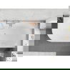 Mexen Silo szabadon álló sarok fürdőkád jobb bordázott 170 x 80 cm, fehér/szürke, túlfolyó rózsaarany - 52891708062P-60