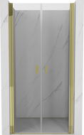 Mexen Mist 120 cm-es nyitható zuhanyajtó, átlátszó, arany - 8A7-120-000-50-00