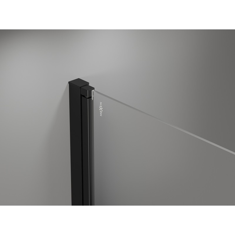 Mexen Mist-F Duo összecsukható zuhanykabin jobb 75 x 120 cm, fekete keret, fekete - 8A6-075L-120P-70-70