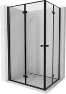 Mexen Mist-F Duo cabină de duș pliabilă 110 x 120 cm, cadru negru, negru - 8A6-110L-120P-70-70