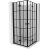Mexen Mist-F Duo cabină de duș pliabilă 70 x 70 cm, carouri negre, negru - 8A6-070L-070P-70-77