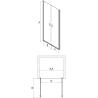 Mexen Mist zuhanyajtó, nyíló, 110 cm, átlátszó, arany szálcsiszolt - 8A7-110-000-55-00