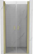 Mexen Mist nyíló zuhanyajtó 120 cm, átlátszó, arany szálcsiszolt - 8A7-120-000-55-00