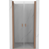 Mexen Mist ușă de duș pivotantă 110 cm, transparentă, cupru periat - 8A7-110-000-65-00