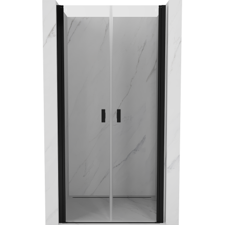 Mexen Mist uși de duș batante 90 cm, transparent, negru - 8A7-090-000-70-00