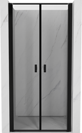 Mexen Mist ușă de duș rabatabilă 70 cm, ramă neagră, negru - 8A7-070-000-70-70