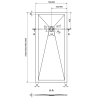 Mexen Stone+ szögletes kompozit zuhanytálca 160 x 80 cm, Szürke-beton - 44618016
