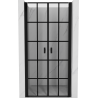 Mexen Mist uși de duș rabatabile 80 cm, grilaj negru, negru - 8A7-080-000-70-77